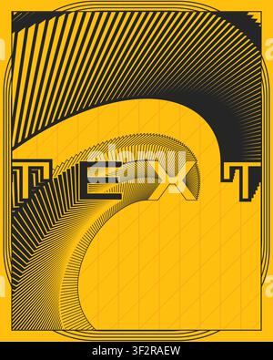 Creative typography print twisted 3d text style poster modern wall art abstract dimensional lettering graphic design contemporary home decor print Stock Vector
