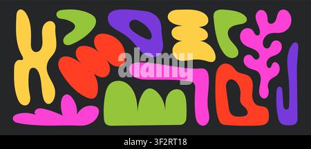 Colorful Abstract Organic Shapes Stock Vector