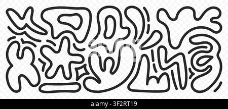 Abstract Doodle Shape Set Stock Vector