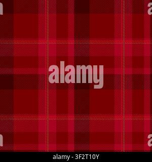 Red Christmas Plaid Seamless Pattern. Tartan vector checkered pattern, scottish fabric texture for tablecloth, wrapping paper, holidays designs. Stock Vector