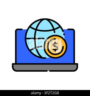 Digital Banking Icon Professional UI Symbol for Online Finance, Mobile Banking and Electronic Financial Services. It represents secure transactions, a Stock Vector