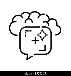 AI Task Framing Icon Professional UI Symbol for Artificial Intelligence Goal Definition, Machine Learning Scope Planning and Problem Structuring. It r Stock Vector
