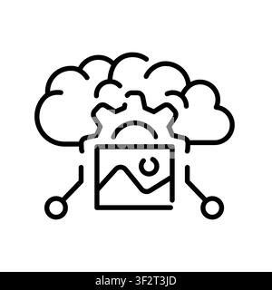 Few shot Learning Icon Professional UI Symbol for AI Multi Example Recognition, Machine Learning Pattern Adaptation and Neural Network Training Effici Stock Vector