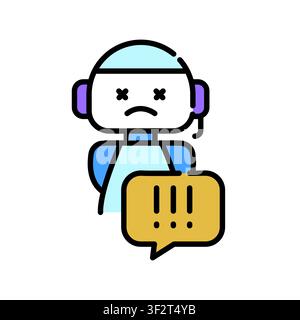 AI Hallucination Icon Professional UI Symbol for Artificial Intelligence Error, Machine Learning Misinterpretation and Fake Data Generation. It repres Stock Vector