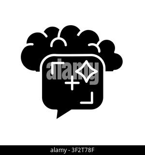 AI Task Framing Icon Professional UI Symbol for Artificial Intelligence Goal Definition, Machine Learning Scope Planning and Problem Structuring. It r Stock Vector