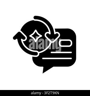 Prompt Reframing Icon Professional UI Symbol for AI Instruction Revision, Machine Learning Query Restructuring and Creative Problem Solving. It repres Stock Vector