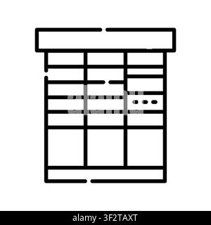 parcel locker color line icon. Vector isolated element. Editable stroke. Stock Vector