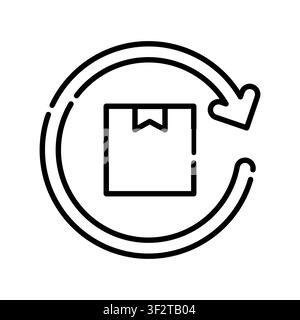 return policy color line icon. Vector isolated element. Editable stroke. Stock Vector