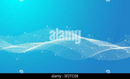 Colorful molecules background. DNA helix, DNA strand, DNA Test. Molecule or atom, neurons. Abstract structure for science or medical background Stock Photo