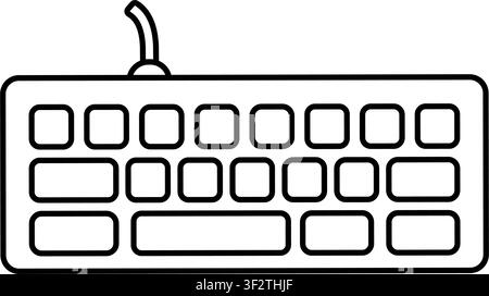Keyboard icon symbolizing computer typing, text input, office productivity, software interaction, and digital workflow for technology projects Stock Vector
