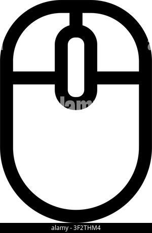 Mouse icon symbolizing computer navigation, cursor control, desktop interaction, office productivity, and digital workflow for software and interface Stock Vector