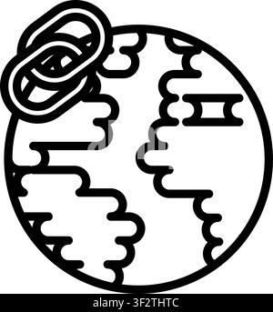 Globe icon symbolizing worldwide connection, global communication, international business, internet access, and network technology Stock Vector