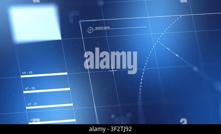 Surveillance system displaying facial recognition analytics in a digital format Stock Photo