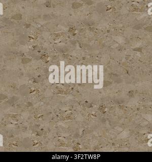 A close-up view of a light beige stone surface with crushed marble flecks and veins, suitable for flooring or wall cladding. Stock Photo