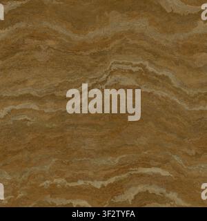A rich golden-brown travertine texture with intense swirling patterns. Stock Photo