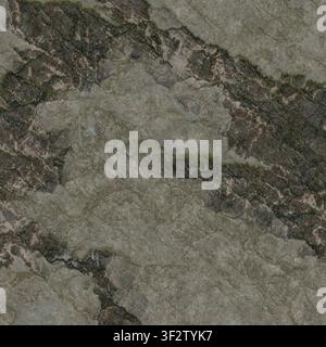 A neutral earth-toned marble texture in shades of grey and brown with natural fissures. Stock Photo