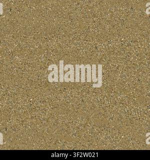 A detailed top-down view of fine sandy soil mixed with tiny pebbles and small stone fragments. Stock Photo