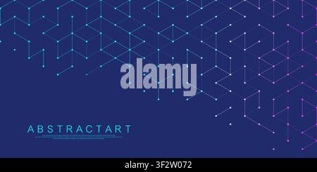 Health care and medical pattern innovation concept science background design. Abstract geometric hexagons shape medicine and science background Stock Vector