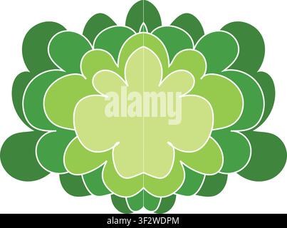 A 2d flat bush Grass leaves vector icon for spring. Eps format, Cartoon illustration of bush grass leaves vector, Blades of green grass on a white Stock Vector