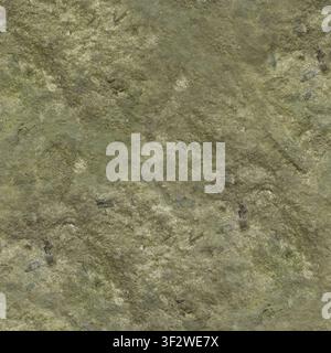 A seamless rough sandstone texture background with natural mossy olive and yellow hues. Stock Photo