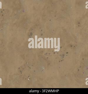 An overhead view of sandy ground featuring small pebbles and scattered tiny white and pink shell fragments. Stock Photo