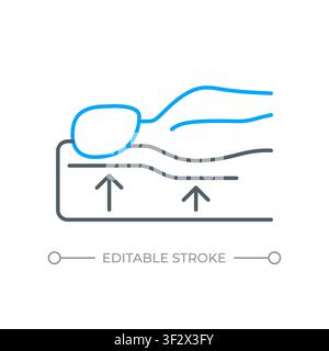 Orthopedic body alignment two color line icon Stock Vector