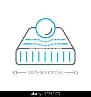 Memory foam support two color line icon Stock Vector
