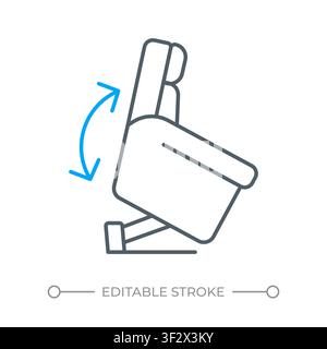 Ergonomic office seating solutions two color line icon Stock Vector