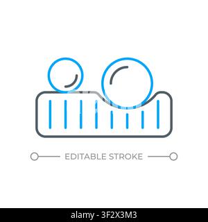Smart mattress pressure mapping two color line icon Stock Vector