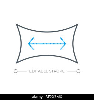 Elastic structural material flexibility two color line icon Stock Vector