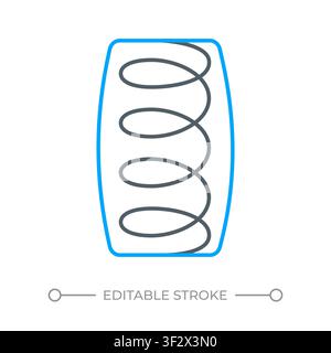 Mattress core technology two color line icon Stock Vector