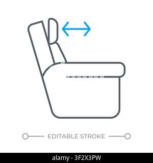 Ergonomic furniture feature two color line icon Stock Vector