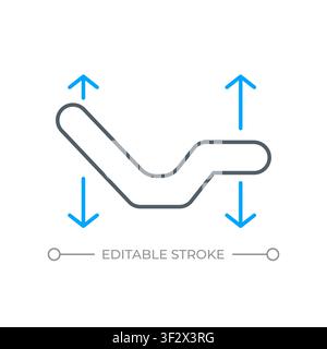 Vehicle seating adjustment two color line icon Stock Vector