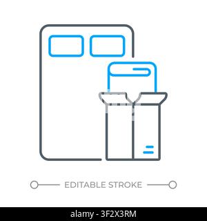 Home relocation service two color line icon Stock Vector