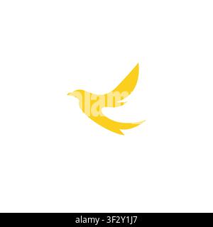 Bird logo design vector template symbol icon vector illustration, Logos birds, minimalist Flying bird icons design Stock Vector