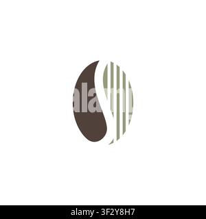 Coffee beans logo icon vector illustration. Beans Simple Icon Stock Vector
