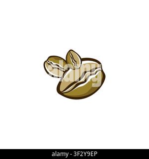 Coffee Beans Logo Template vector icon design Stock Vector