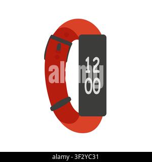 Fitness tracker flat vector Stock Vector