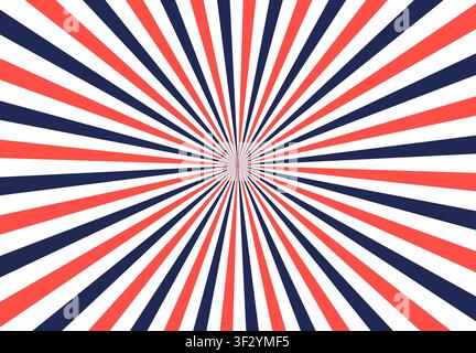 Sunbeam style abstract isolated on transparent background. Symmetrical radial Dark slate gray and Auburn 2026 trandy colors. Ornamental manga pattern. Stock Vector