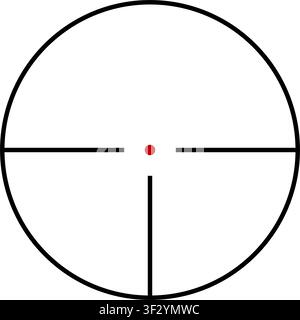 Sniper rifle aim isolated on transparent background. Crosshair target choose destination icon. Aim shoot focus cursor. Bullseye mark targeting. Game a Stock Vector