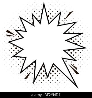 Empty black and white comic speech bubble isolated on transparent background. Vintage art style graphic elements. Hand drawn text comics bubble. Vecto Stock Vector