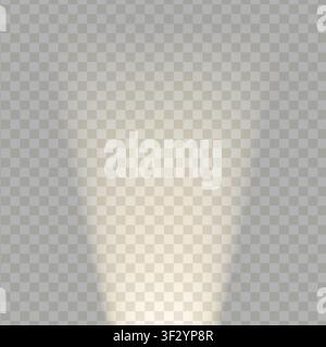 Realistic soft light and shadow from opened door isolated on transparent background. Light ghost shade effect pattern. Indoor illumination. Vector ill Stock Vector