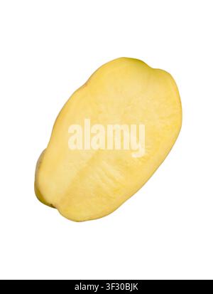 One half of potato is isolated on white background with clipping path. Stock Photo