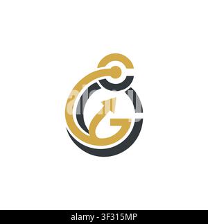 Modern Professional Abstract Letter G Growth Arrow Logo Stock Vector