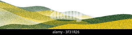 Green agricultural field pattern. Stock Vector