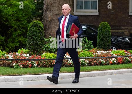 Chancellor of the Exchequer John Healey arriving in Downing Street ...