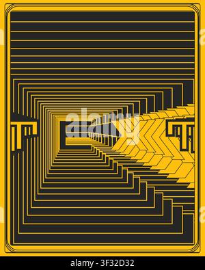Geometric type poster dynamic zigzag visual effect minimal yet powerful typography design with dynamic angles and graphic precision Stock Vector