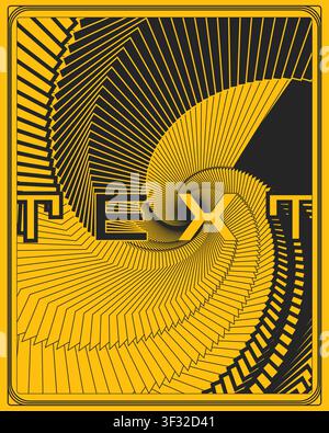 Geometric type poster dynamic zigzag visual effect contemporary text art with sharp diagonals vivid rhythm and balanced modern composition Stock Vector