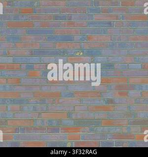 A close-up of a modern brick wall featuring a blend of grey and red bricks. Stock Photo
