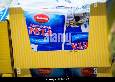 RIGA, LATVIA. 12th March 2026. New LIDL store opening. Stock Photo